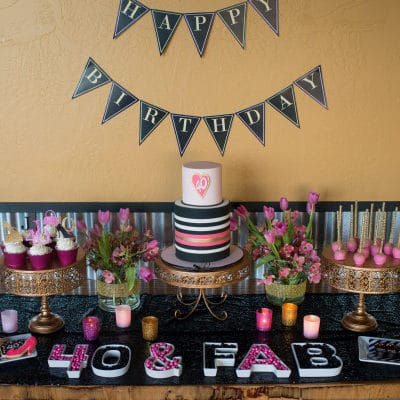 glam-forty-birthday-party-dessert-table