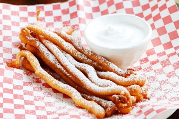 Funnel Cake Fries with Marshmallow Fluff Dip - Party Finger Foods