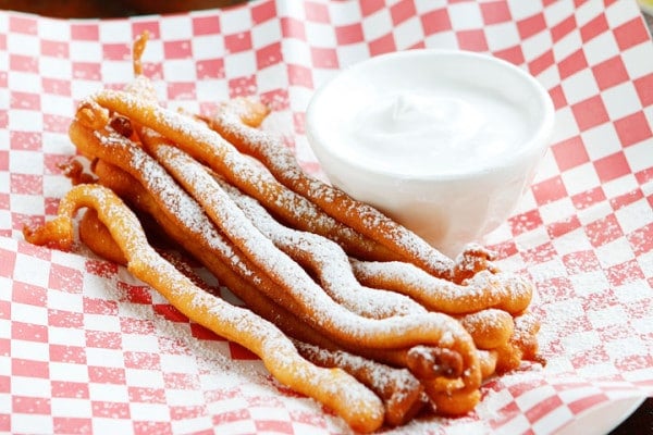 Funnel Cake Fries with Marshmallow Fluff Dip - Party Finger Foods Funnel Cake Fries with Marshmallow Fluff Dip - Kids Finger Foods For A Party