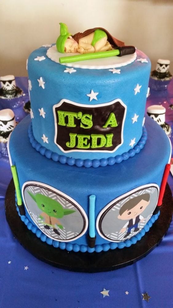 Star Wars Jedi Baby Shower Cake, 10 Baby Shower Cake Ideas