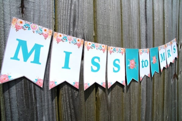 Miss to Mrs Bridal Shower Banner - Pretty My Party