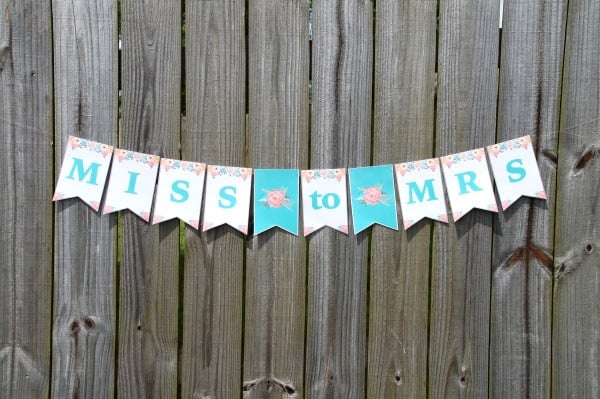 Miss to Mrs Bridal Shower Banner - Pretty My Party