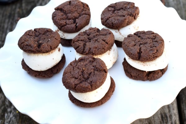 Double Chocolate Marshmallow Cookie Sandwich