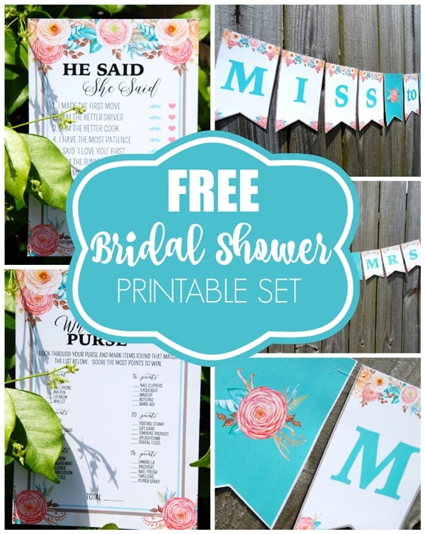 Free Bridal Shower Printables - Pretty My Party