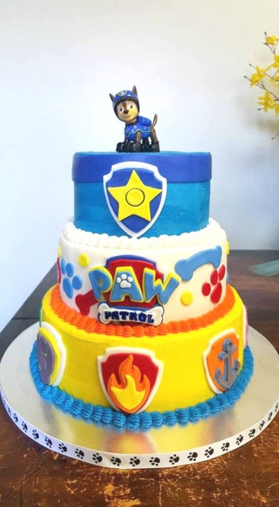 Paw Patrol Cake with Chase Topper