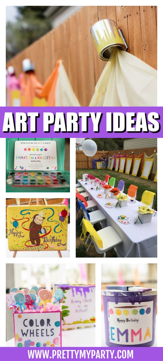 Backyard Art Party Ideas on Pretty My Party