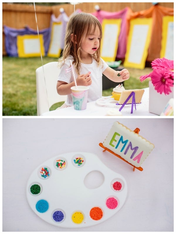 Cookie Easel Place Setting and Cupcake Decorating