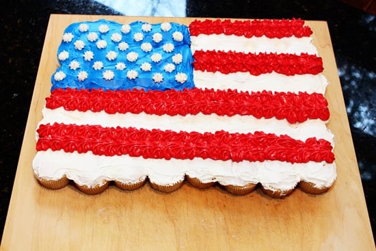 American Flag Cupcake Cake