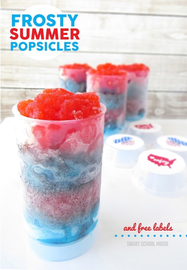Frosty Summer Popsicles - 4th of July ideas