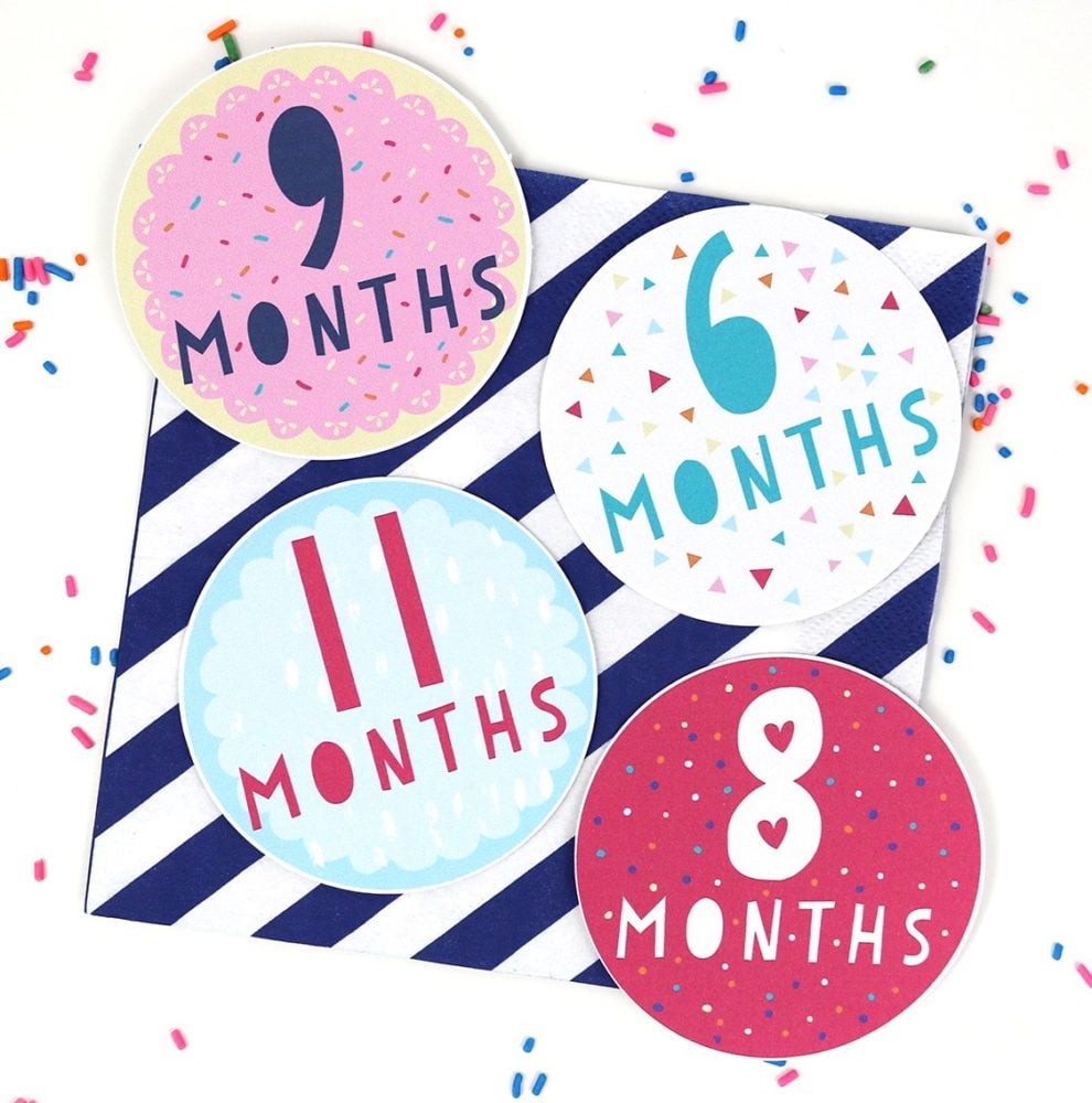 9 Free Printable Monthly Baby Stickers