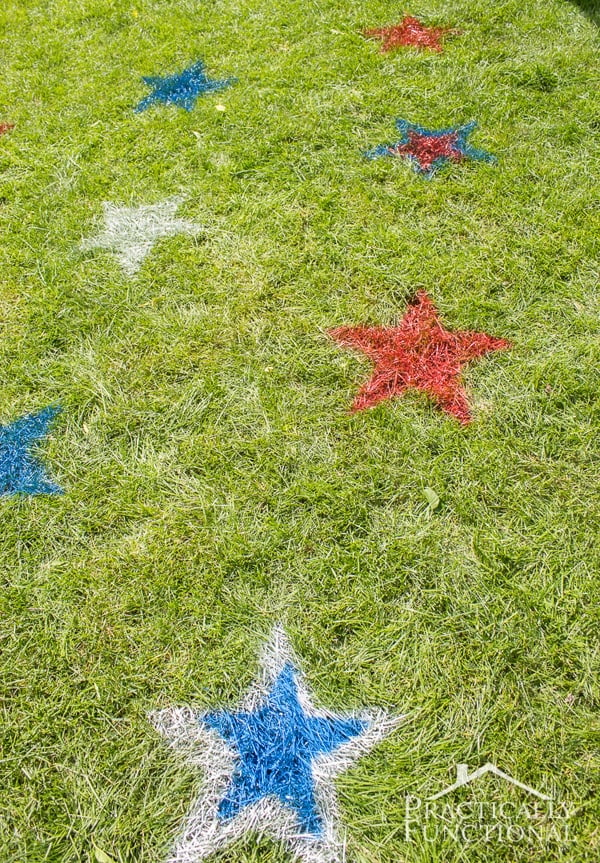 DIY Painted Lawn Stars for 4th of July