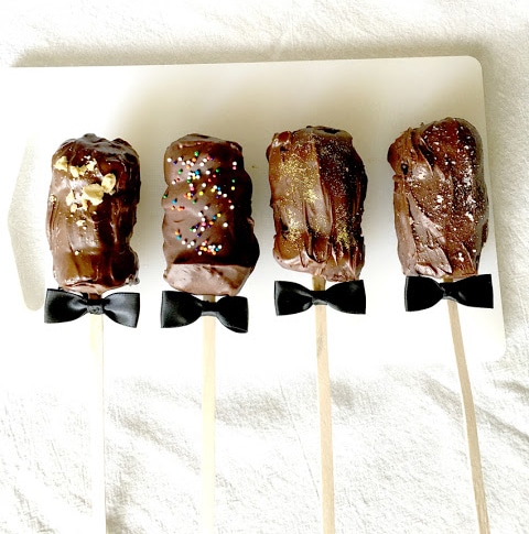 Chocolate Marshmallow Banana Pops