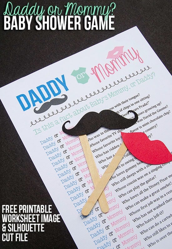 Daddy or Mommy Free Printable Baby Shower Game