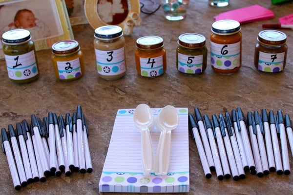 Guess the Baby Food Game, Baby Shower Games 