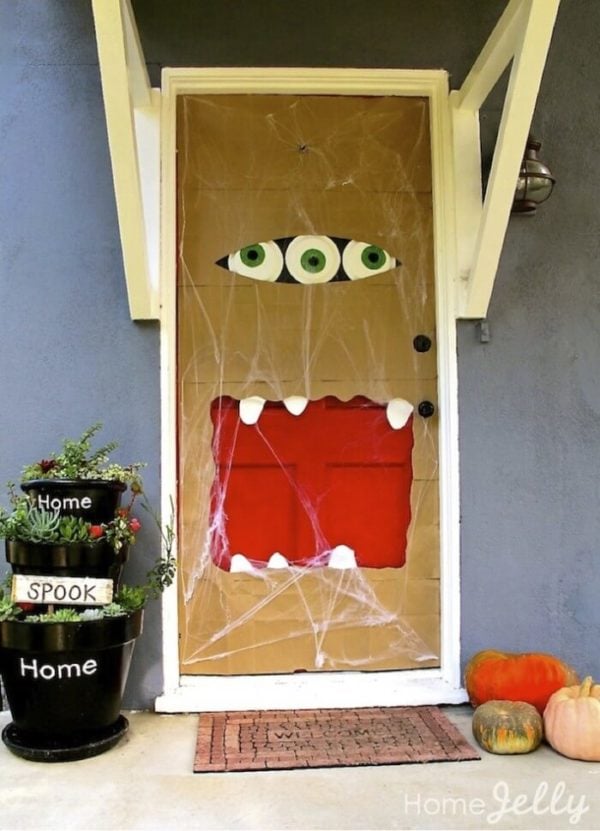 Paper Bag Halloween Monster Door