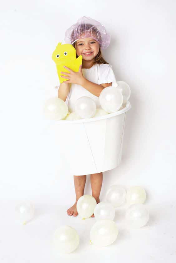 DIY Balloon Bubble Bath Halloween Costume For Kids