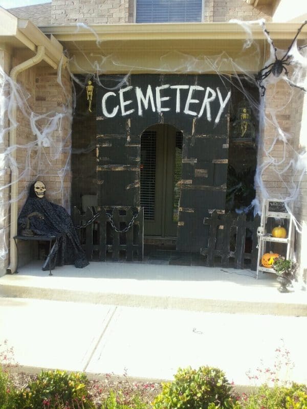 Cemetery Door Entrance Halloween Door Decorations