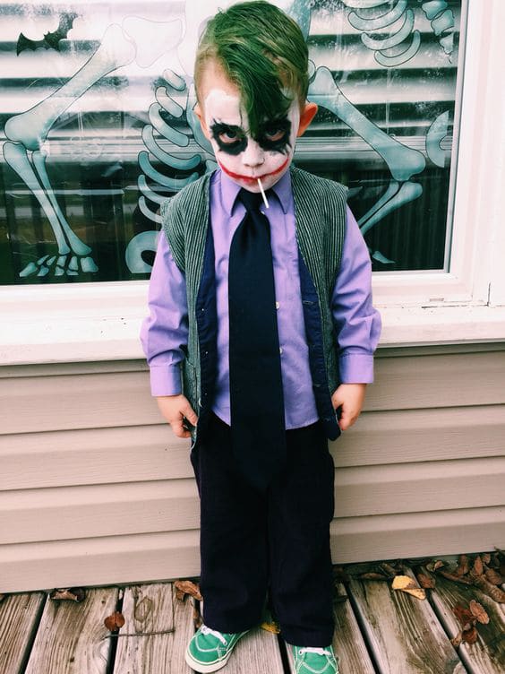 DIY Joker Halloween Costume For Kids