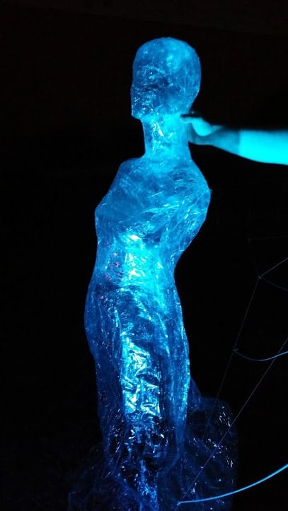 Glowing Packing Tape Ghost - DIY Halloween Decorations