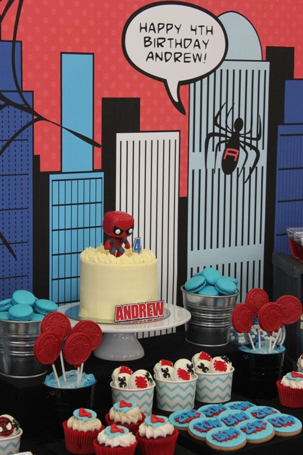 Spiderman Birthday Party Backdrop