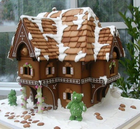 Brown Gingerbread House Idea