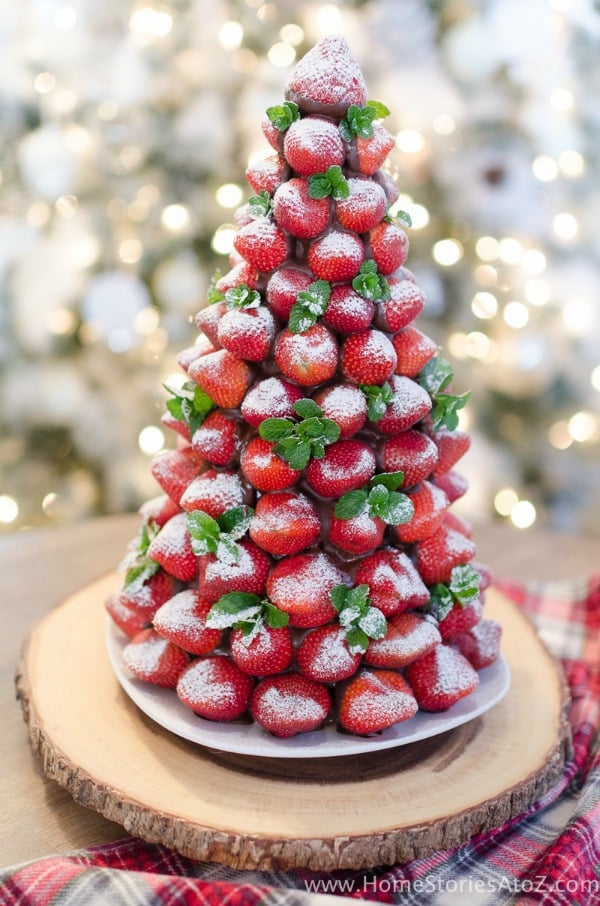 Chocolate Covered Strawberry Christmas Tree