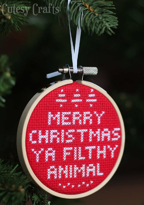 Ya Filthy Animal DIY Christmas Ornament
