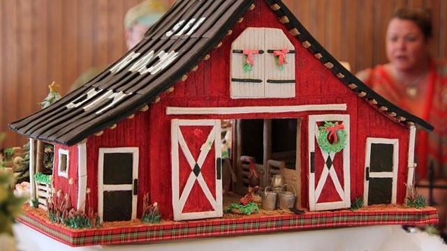 Red Gingerbread House Barn