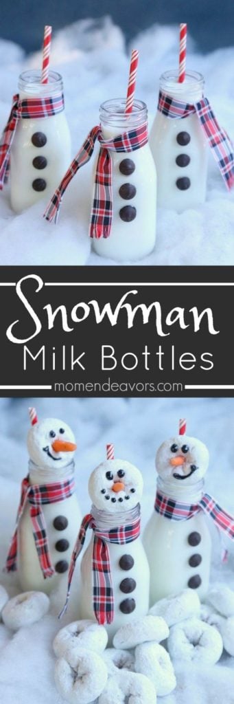 Snowman Milk Bottles