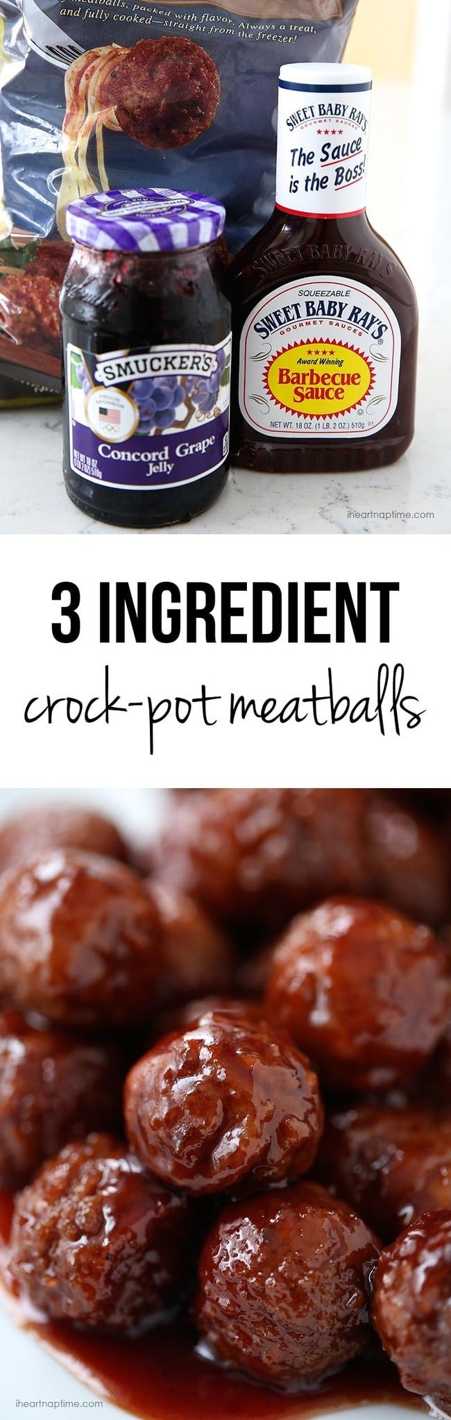 3 Ingredient Crock Pot Meatballs