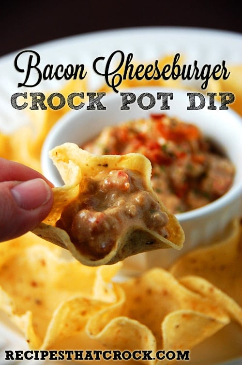 Bacon Cheeseburger Crockpot Dip