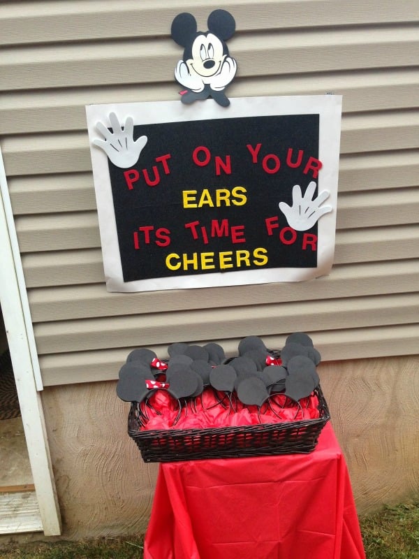 Mickey Mouse Ears Station Idea For A Birthday Party