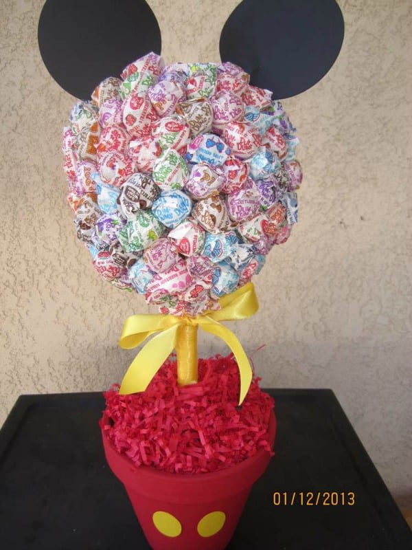 Mickey Mouse Lollipop Topiary