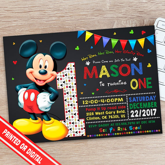 Mickey Mouse Party Invitation