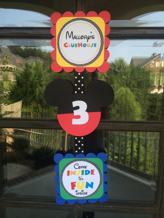 Mickey Mouse Party Welcome Sign