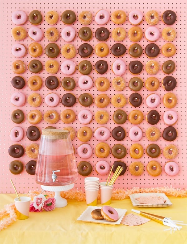 Pink Pegboard Donut Wall