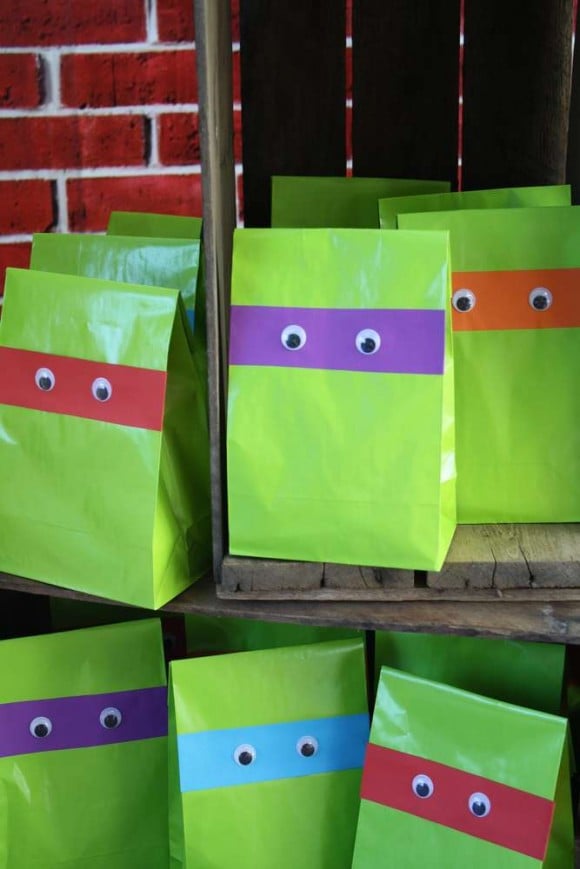 How to Make Ninja Turtle Goodie Bags - Mommy's Fabulous Finds