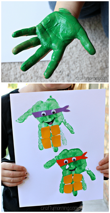 Ninja Turtle Kids Hand Craft