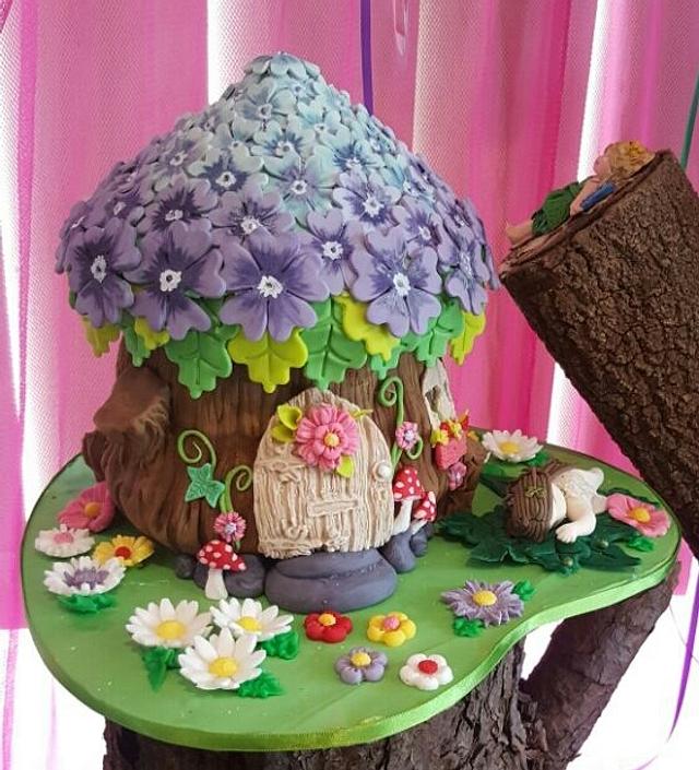 Fairy Cottage birthday cake