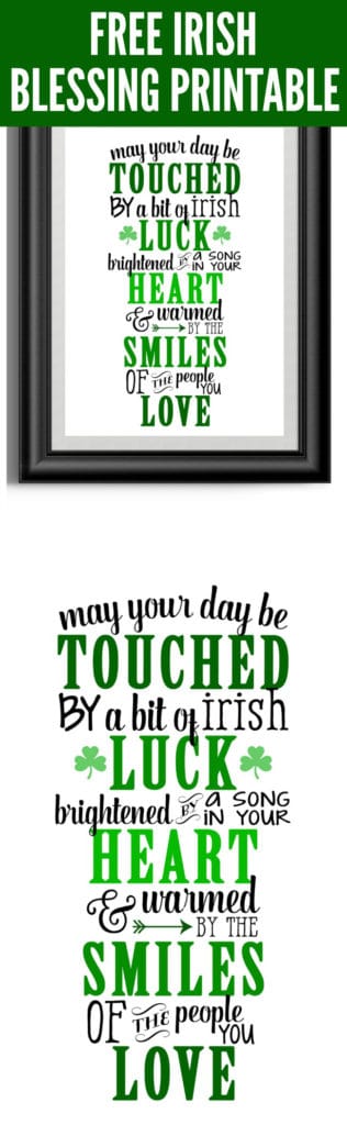 Free Irish Blessing Printable Art on Pretty My Party