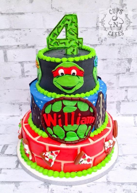 Awesome Ninja Turtle Birthday Cake