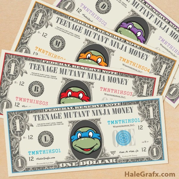 Free Printable Ninja Turtle Money