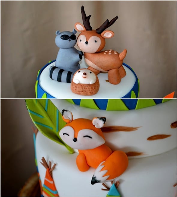 Woodland Animals Cake Toppers