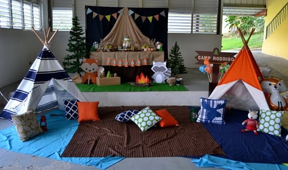 Woodland Camping Birthday Party Ideas