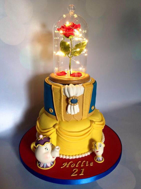 Amazing Beauty and the Beast Birthday Cake