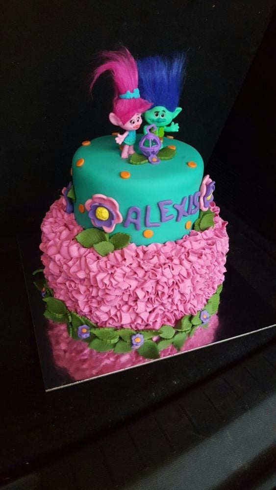 Trolls Birthday Cake