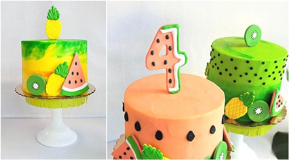 Tropical Tutti Frutti Birthday Cake Ideas