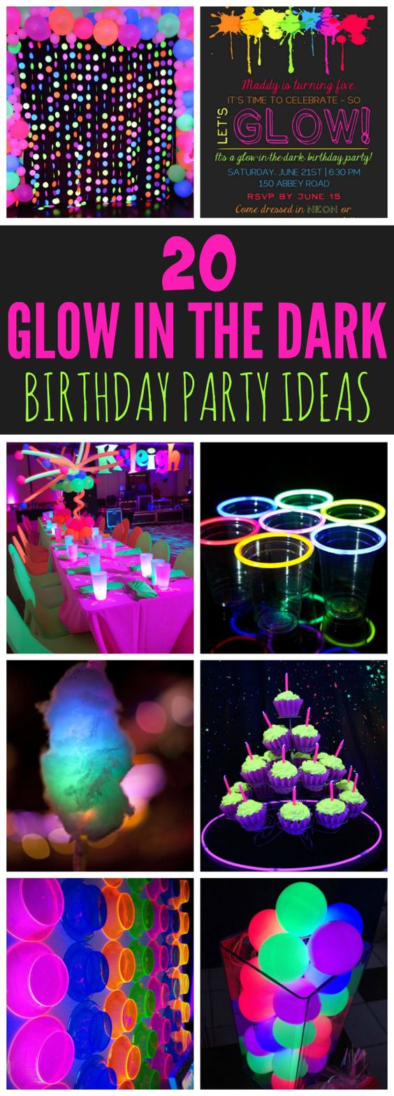 Neon Glow-in-the-Dark Sweet 16 Party Theme Ideas!