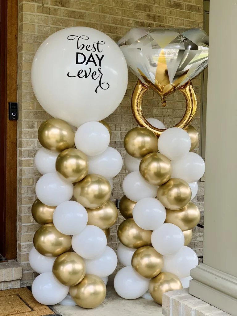Engagement Balloon Columns