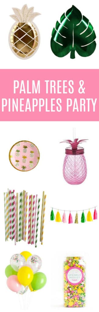 Pineapple Palm Tree Party Supplies | Pretty My Party
